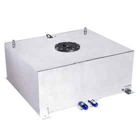 Eb-331209-8830 Leadzm 20 Gallon Universal Aluminum Race Drift Fuel Cell Tank Polished With Level Sender