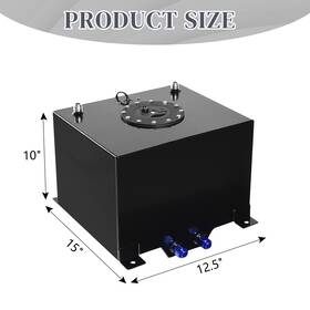 Et-331209-8841 Leadzm 8 Gallon 30l Oil Box Aluminum Alloy Fuel Cell Tank Level Sender Black