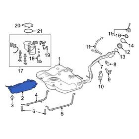 7764106030 Lexus Oe For Es350 2019-2024 Lower Fuel Tank Shield