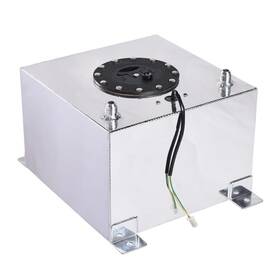 Ys-331209-8842 Likedeal 5 Gallon Universal Aluminum Fuel Cell Tank Racing Drift With Level Sender Silver