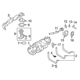 W717634s439 Lincoln Oe For Navigator 2015-2017 Fuel Tank Strap Nut