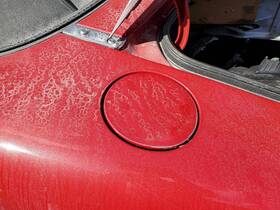 177.mz1o04 Mazda 2004 Miata Oem Fuel Gas Filler Door Lid Red