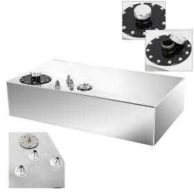 636120 Menbager Race Fuel Cell Gas Tank With Cap And Level Sender 17 Gallon/64l Street Rod Aluminum