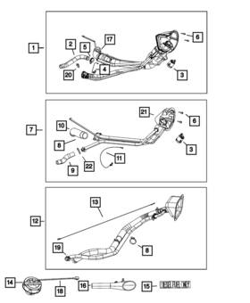 57008476ad Mopar Genuine Fuel Filler Tube
