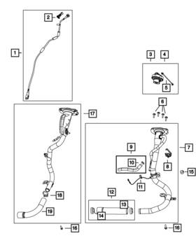 68084756aa Mopar Genuine Fuel Filler Tube Hose