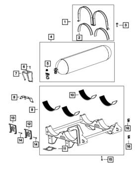 68185314aa Mopar Genuine Fuel Tank Rear 68185314aa Mopar Genuine Fuel Tank Rear