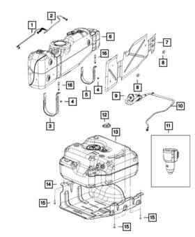 68496608ab Mopar Genuine Fuel Tank Heat Shield