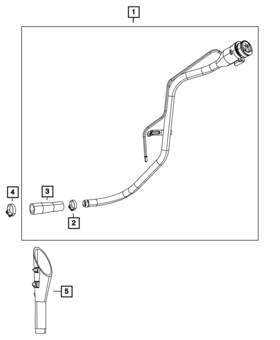 68545473ab Mopar Genuine Fuel Filler Tube Hose