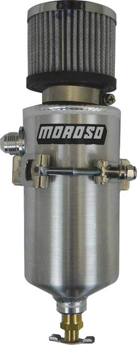 85459 Moroso Aluminum Breather Tank Catch Can #10an Male Fitting
