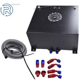 230832 Netuera Fuel Cell Gas Tank Black Cap Level Sender Steel Line Kit 15 Gallon Aluminum