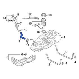 172283lm0b Nissan Oe For Nv200 2013-2019 Lower Fuel Tank Filler Neck