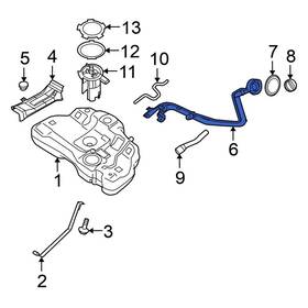 172288j000 Nissan Oe For Altima 2002-2005 Lower Fuel Tank Filler Neck