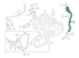 Lr000987 Range Rover 2008-2015 Land Lr2 Fuel Filler Neck Oem