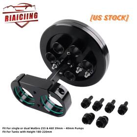Hep-10-bk-2 Riaiciing Fuel Pump Hanger Suits Single/twin 39mm-40mm Dual Walbro 255 And 460 Aluminum
