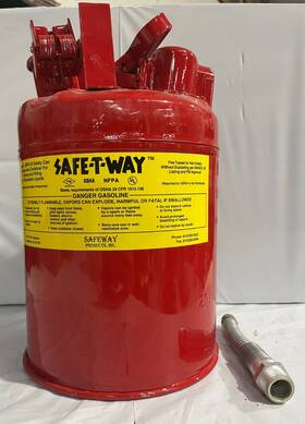 Sc-2020 Safe-t-way 2 Gallon Type Metal Portable Gasoline Safety Can Red Steel Gas Flammables