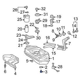 90119a0318 Scion Oe For Xb 2004-2006 Fuel Tank Strap Bolt