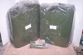 Segawe 762983158399 Two 5 Gallon 20l Jerry Cans Army Backup Military Steel Tank Durable Use New