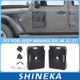 Shineka Shineka202605221 2pcs Door Fuel Can Gas Water Tank For Jeep Wrangler Gladiator Jk Jl Jt 2 Gallon