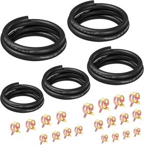 D-c-029 Smseace 25pcs 3.3ft 5-size Fuel Line Hose 3/8 1/2 5/16 1/4 3/16inch Black