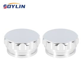 250619-1 Soylin 2pcs 2 Inch Silver Aluminium Alloy Weld On Filler Neck And Cap Oil Fuel Water Tank