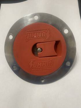 Summit Racing Sum-290194 Fuel Cell Cap Red Plastic/steel Zinc Platedflush Mount