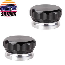 Cap020-2 Sutung 2pcs 2 Inch Black Aluminium Alloy Weld On Filler Neck And Cap Oil Fuel Water Tank