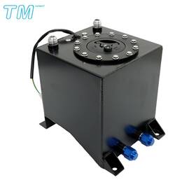 234540 Techme17 2.5 Gallon Drifting Fuel Cell Gas Tank Level Sender Coated Aluminum Racing Black