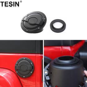 Tesin2022112389 Tesin 2pcs Car Gas Tank Cap Cover Fuel Filler Door For Jeep Wrangler Jk Jku 2007-2017 Tesin2022112389 Tesin 2pcs Car Gas Tank Cap Cover Fuel Filler Door For Jeep Wrangler Jk Jku 2007-2017