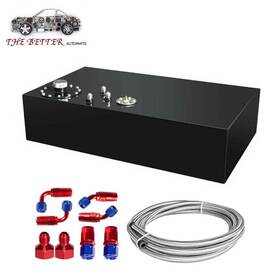 Tb002 Thb 17 Gallon Black Aluminum Fuel Cell Gas Tank Cap Level Sender Line Kit