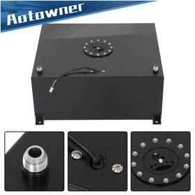 Bw365008th Tinvhy Aluminum Race Drift Fuel Cell Cap Tank Level Sender 20 Gallon Black Front Rear