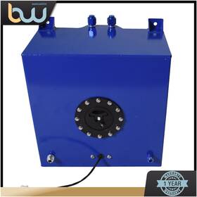 Bw533568th Tinvhy Coated Aluminum Racing/drifting Fuel Cell Gas Tank Level Sender 10 Gallon Blue