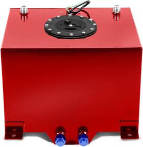 G3369 Topporter 8 Gallon Red Aluminum Racing Drift Fuel Cell Gas Tank With Lever Sender