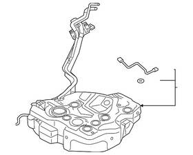 5wa-201-055-c Volkswagen Genuine Fuel Tank