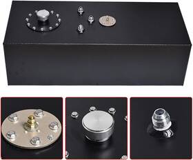 Cg-331209-12223 Wepow-autoparts 60l 15 Gallon Polished Aluminum Race Drift Fuel Cell Gas Tank Cap And Level Sender