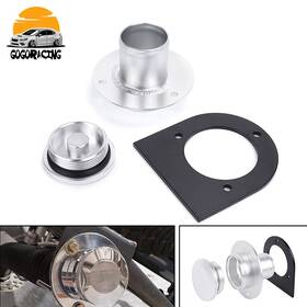031cap-si Wutong 17-2530 Remote Fuel Tank Filler Neck For 2 Inch Hose With Cap And Mount Bracket Silver