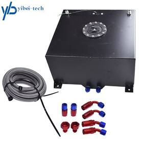 Yi76944t Yibei-tech 15 Gallon Aluminum Fuel Cell Gas Tank Black Cap Level Sender Steel Line Kit