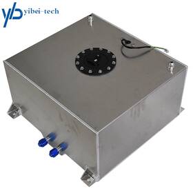 Yi91231t Yibei-tech 15 Gallon Racing Drift Fuel Cell Tank And Level Sender Polished Aluminum