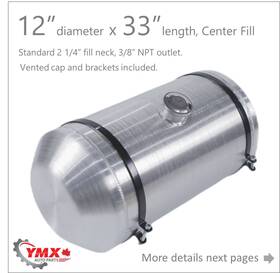 12ftftx Ymx M313 11 5/8 Gallons 24ftft Aluminum Gas Fuel Tank Center Fill 3/8 Inch Npt Outlet