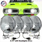 4PCS 5.75" Led Round Headlights High/low Beam For Dodge Charger 1966-1974 White. Fixed Price $59.47.