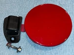 91 92 93 94 Mercury Capri Fuel Filler Gas Door Lid Red With Mounting Screws. Fixed Price $37.50.