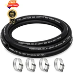 Housun Fuel Line Inch Id, Hose 5FT, 1/2" + 4 Clamps, Black. Fixed Price $17.98.