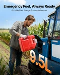Vevor Fuel Container, 2.5 Gallon, Gas Tank With Spout & Clear Scale, 15 L/min Ma. Fixed Price $34.34.
