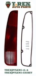 1973 1/2-1988 Jeep J-truck Left Tail Light Lens With Gasket And 4 Screws.. Fixed Price $39.95.