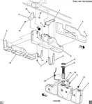 03-09 Kodiak Topkick C4500, C5500 Midship Plastic Tank Bracket With New Strap. Fixed Price $145.00.