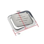 Speedway Motors Polished Billet Aluminum Rectangular Fuel Filler Door. Fixed Price $128.99.