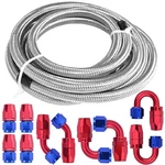 20FT Fuel Line 6AN 3/8" Universal Premium Braided Hose Cpe Oil Gas Stain.... Fixed Price $71.00.