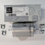 2001-2002 Mercedes S600 Fuel Filter W/ Clamps Genuine Oem W220 V12 Gas Mb. Fixed Price $73.99.