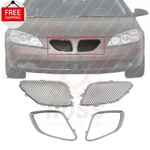 New Front Grille Insert W/ Chrome Molding Trim Pair Set For 2005-2009 Pontiac G6. Fixed Price $135.22.