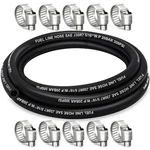 Housun Fuel Line Inch Id, Hose 5/16" 10FT + Clamps, Black. Fixed Price $16.92.