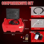 12V Portable Gasoline Diesel Fuel Tank 40GALLON With Pump & Manual Nozzle 3.7GPM. Fixed Price $463.84.